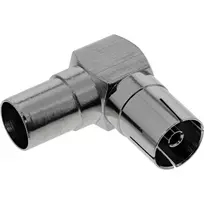 InLine Antenos koaksialinis adapteris IEC lizdas-kištukas kampuotas metalinis 69915M