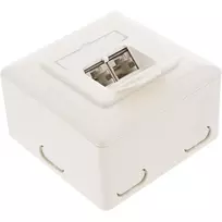 Sieninė montažinė dėžutė paviršiniam arba įleidžiamam montavimui 2x RJ45 vertikali InLine 75602K