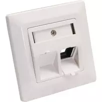 InLine rėmelis 2x RJ45 Bu/LSA įdėklui, Keystone SNAP-In, RAL9010