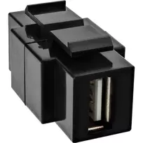 InLine USB 2.0 Snap-In modulis, USB 2.0 A lizdas / lizdas, baltas korpusas