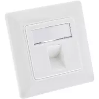 InLine rėmelio rinkinys 1x RJ45 Bu/LSA įdėklui, Keystone SNAP-In, baltas RAL9010