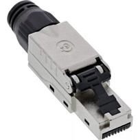 InLine RJ45 kištukas Cat.6A 500MHz, montuojamas vietoje, ekranuotas, su užsukamu dangteliu