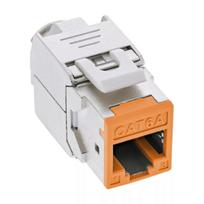 InLine Keystone RJ45 lizdas, ekranuotas, Cat.6A, oranžinis, 8 vnt. pakuotė