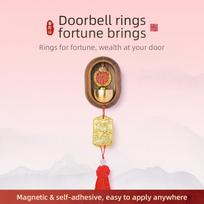 Feng Shui Horse Wind Chime, Lucky Charm for Front Door, Wealth Attraction, Door Bell, Gift for Housewarming or Friends