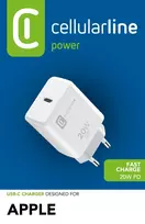 Cellularline USB-C įkroviklis 20W – greitas iPhone 8 ir naujesnių modelių įkrovimas