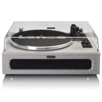 Pavarų diržu varomas vinilinis grotuvas Lenco LS-440GY pilka spalva su automatika ir Bluetooth