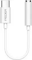 PEDEA USB-C į 3,5 mm ausinių lizdo adapteris, baltas