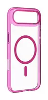 Cellularline Iconic Mag – permatomas iPhone dėklas su spalvotais kraštais, suderinamas su MagSafe