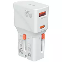 Keliautojas įkroviklis 25W World Travel 25W USB-C + A