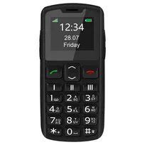 Beafon SL230 Silver Line 2G telefonas senjorams, 4,5 cm (1,77 colio) ekranas, 1000 mAh, Bluetooth, FM radijas, juoda spalva