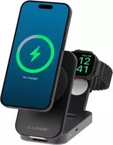 Stovas belaidžiam įkrovimui Flip 2IN1 QI2 juodas