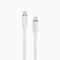 Alogic Elements Silicone 5A/240W USB-C į USB-C laidas, baltas, 2 m (ELSI5U2CCWH2)
