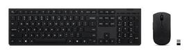 Belaidžio ryšio klaviatūros ir pelės rinkinys Lenovo 4X31R64328 — Pilno dydžio (100%), RF Wireless + Bluetooth, vokiškas išdėstymas, juoda