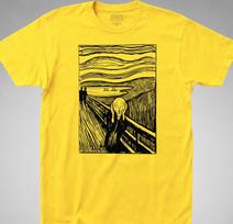 The Scream Painting T SHIRT Edvard Munch Expressionism art painting lithograph L