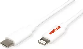 ROLINE USB Sync- & Ladekabel, Typ C / 8pin Connector, wei, 1 m