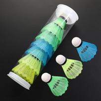6/12 vnt. Vėjui atsparūs plastikiniai badmintono kamuoliukai Balti Daugiaspalviai Putplasčio kamuoliuko galvutė Atsparumas vėjui Badmintono treniruočių priedai