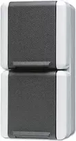 Kištukinis lizdas JUNG 822 W, 250 V 16 A, 75×58×151 mm, juodai balta