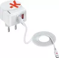 Skross Euro USB įkroviklis AC65PD + USB-C laidas 65 W, 2x USB 3.2 Gen 1, 4.05 A (1302425)
