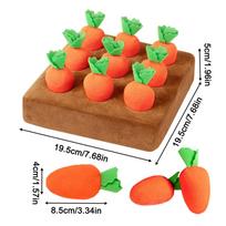 Carrot Snuffle Mat for Dogs Cats Puzzle Toy with Carrots for Small Medium Large Interactive Pet Stress Relief Dogs Chew Toys raudona