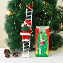 Electric Climbing Ladder Santa Claus Music Doll Christmas Ornament Decoration for Home Tree Hanging New Year Gift 1PC balta