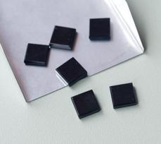 Natural Black Onyx Square Cabochon Gemstone | Polished Loose Stone for Jewelry Making 4mm juoda