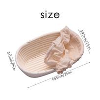 T02C!2Pcs 25Cm/10 Inch Bread Basket Rattan Proofing Basket Liner Round Oval Fruit Tray Dough Food Storage Container balta