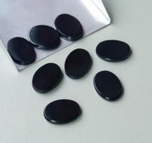 Natural Black Onyx Oval Cabochon Gemstone | Polished Loose Stone for Jewelry Making 6x8mm juoda