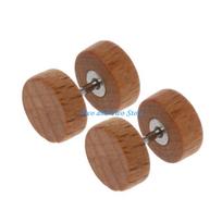 HX6F Barbell Ear Studs Dumbbell Stainless Steel Earrings Gifts for Anniversary tamsiai ruda spalva
