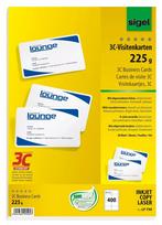 Vizitinės kortelės Sigel LP799, satino, 85x55 mm, 225 g/m², 400 vnt.