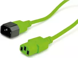 Roline maitinimo kabelis IEC C14 – IEC C13, 1,8 m, žalias