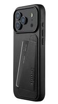 Mujjo wallet leather case - etui skórzane do iphone 17 pro max kompatybilne z magsafe (black)