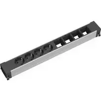 Maitinimo ilgintuvas 4 AC lizdai Bachmann 909.007 juodas sidabrinis