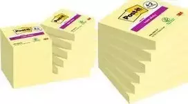 3M 7100259321 lipnūs bloknotai kvadratiniai geltoni 90 lapų