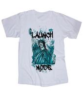 LAUNCH MODE Liberty white T-shirt Tops Tees Unisex BMX Skateboarding Snowboarding MOTO Wakeboard M