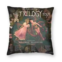 Trilogy Tour Martinez Melanie Pop Singer Pillowcase Printing Cushion Cover Decoration Pillow Case Cover Seat Square 45*45Cm Peach skin 18*18(CM)-1Pcs