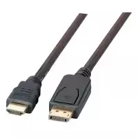 EFB-Elektronik DisplayPort / HDMI laidas Full HD, A-A St-St, 3 m, juodas (K5561SW.3V2)