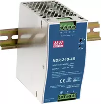 MEAN WELL NDR-240-48 perjungiamasis maitinimo šaltinis DIN bėgiui, 240W, 48V