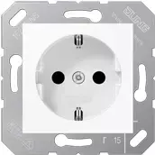 JUNG CD 5120 BF WW. Lizdo tipas: CEE 7/3. Gaminio spalva: balta, medžiaga: termoplastikas. Įėjimo įtampa: 250 V, srovė (maksimali): 16 A (CD5120BFWW)