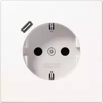 Kištukinis lizdas Schuko su USB LS1520-18CWW, tipas C (LS1520-18CWW)