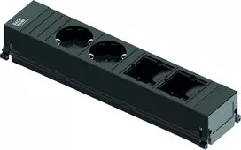 Bachmann 916.0601 0,1 m 2 kištukiniai lizdai Juodas maitinimo prailgintuvas