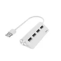 Hama 00200120 USB 2.0 skirstytuvas, 480Mbit/s, baltas