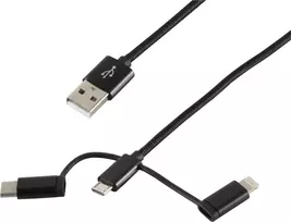 USB laidas ShiverPeaks BS14-50068 1m USB A Micro-USB B juodas