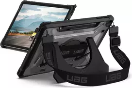 UAG Urban Armor Gear Plasma dėklas su rankenėle ir atramėle | Microsoft Surface Pro 12 colių (1. versija) | ledo (permatoma)/juoda | 324023114340