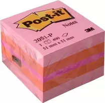 3M Post-it Notes Mini Dice lipnūs lapeliai 51 x 51 mm rožiniai 2051-P