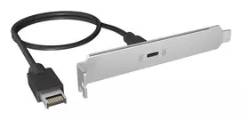 ICY BOX USB Type-C galinis skydelis su vidine USB Type-E jungtimi