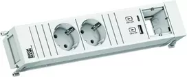 Bachmann 916.702 ilginimo lizdas su 2x Schuko ir 1x C-M kištukiniais lizdais