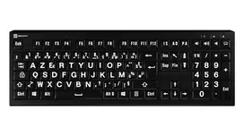 Klaviatūra Logickeyboard LKB-LPWB-A2PC-FR Universal USB AZERTY prancūziška juoda