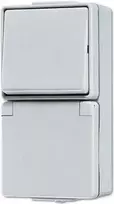 JUNG 676 W – Baltas jungiklis 250V 10A 70x47 mm