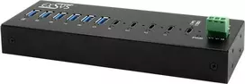 EXSYS GmbH 10 prievadų USB 3.2 Gen 2x1 metalinis HUB, 4x USB-C + 6x USB-A (EX-12280HMS)