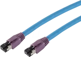 Tinklo kabelis ShiverPeaks BS08-40051, 5 m, Cat8, S/FTP, mėlynas